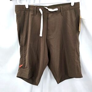 NWT Trunks 360 Utility Shorts Quick Dry Menssize 32 Brown Flat Front Drawstring.